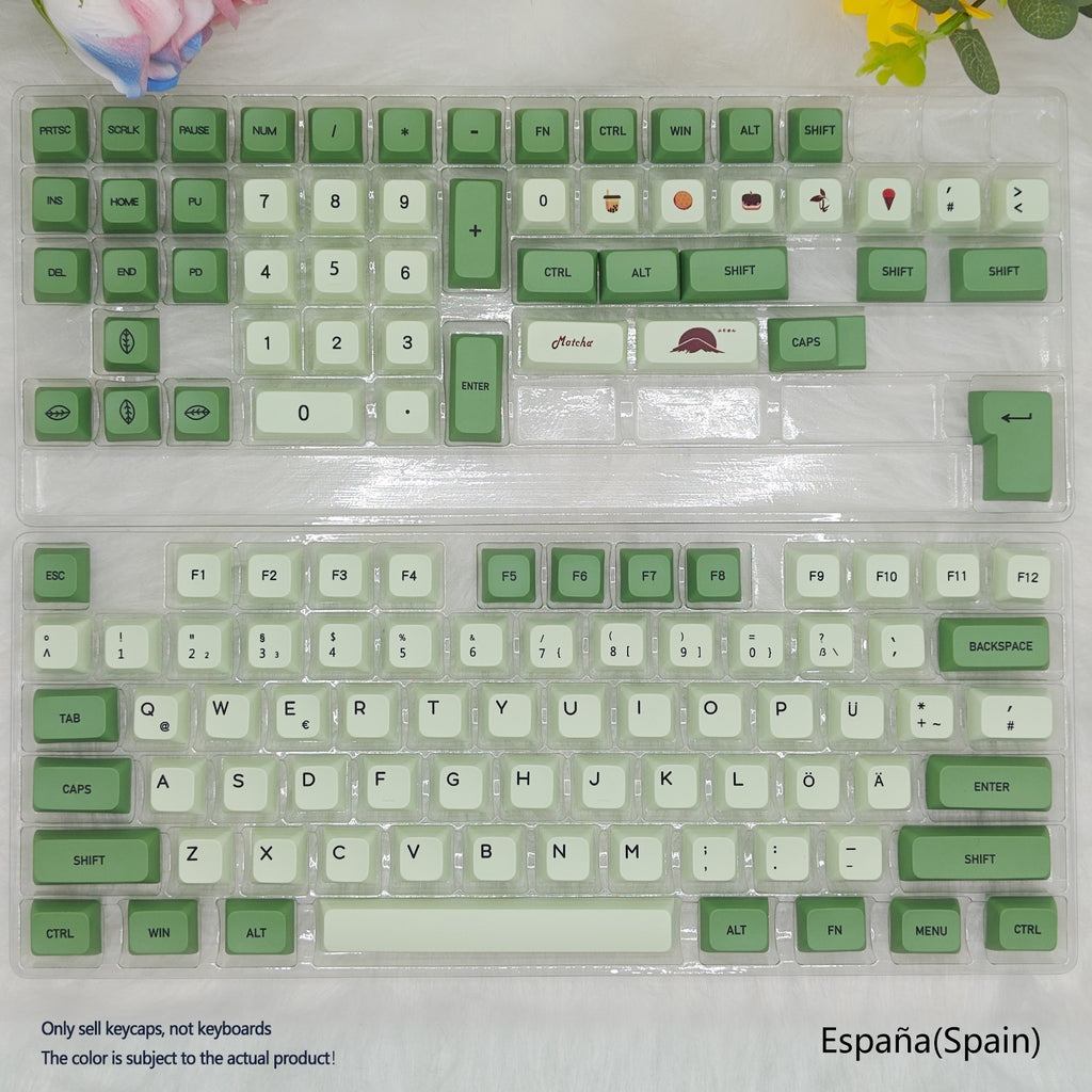 124 Key Matcha Themed PBT Sublimation Keycap