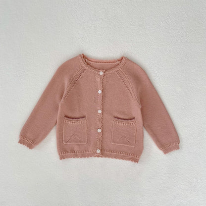 Baby Children 0-3 Years Old Baby Girl Sweet Baita Cardigan Knitted Coat