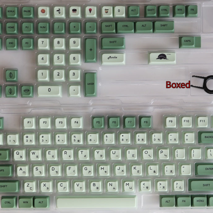 124 Key Matcha Themed PBT Sublimation Keycap